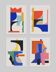 4 Colorful Geometric Art Prints