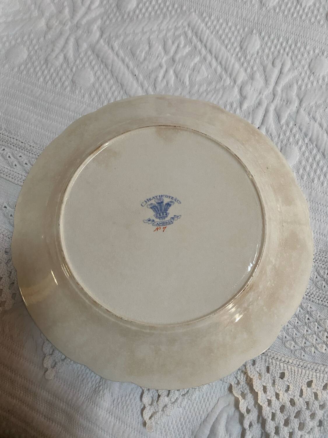 Antique Imari earthenware plate from the 19th century