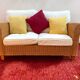 Antique 2-seater rattan sofa from the 70s