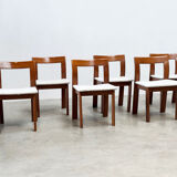 Set of six sculptural Italian dining chairs by Mobil Girgi