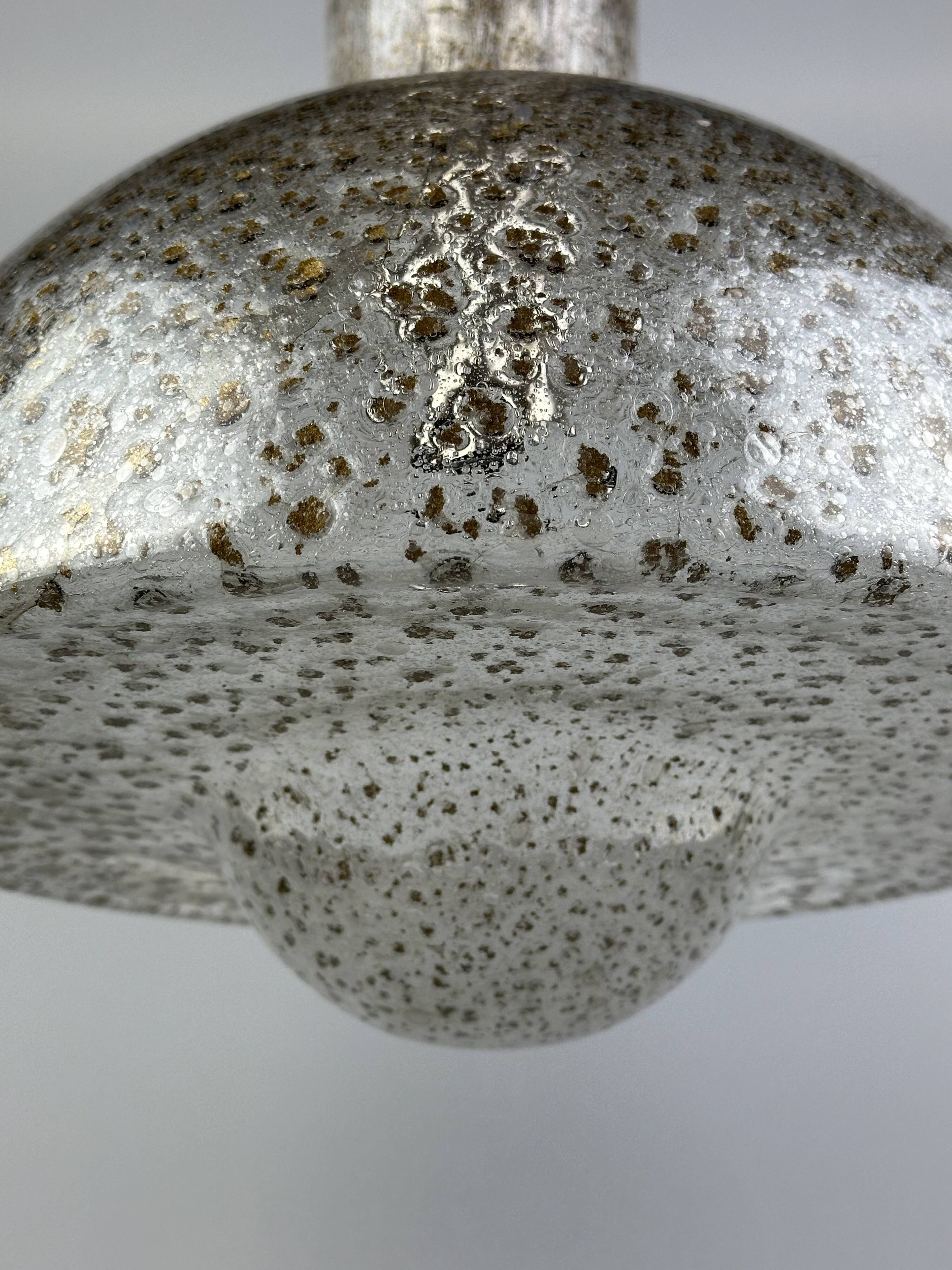 60s 70s ceiling lamp hanging lamp by Temde Leuchten glass space age design