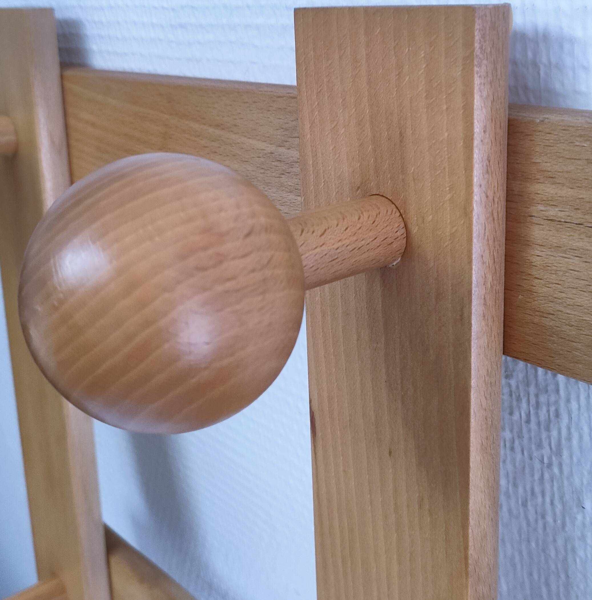 Solid pine crossbar coat rack from the 90s