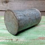 Vintage Galvanised Zinc Flower Pot / Grain Measure