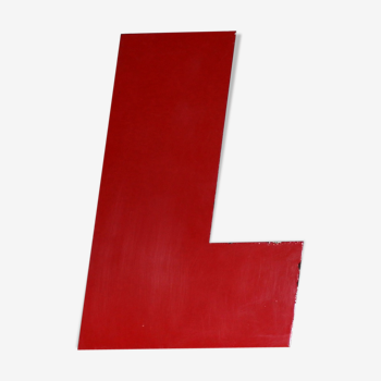 Teaches letter L vintage red metal