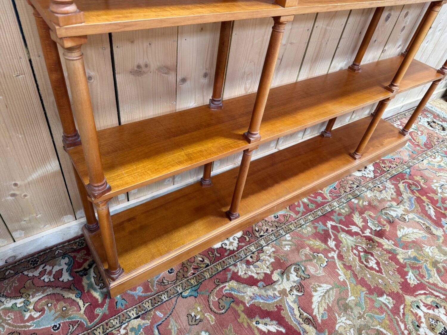 Large removable library – Neoclassical style – Stained mahogany wood