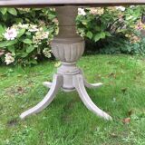 Old round table with extension