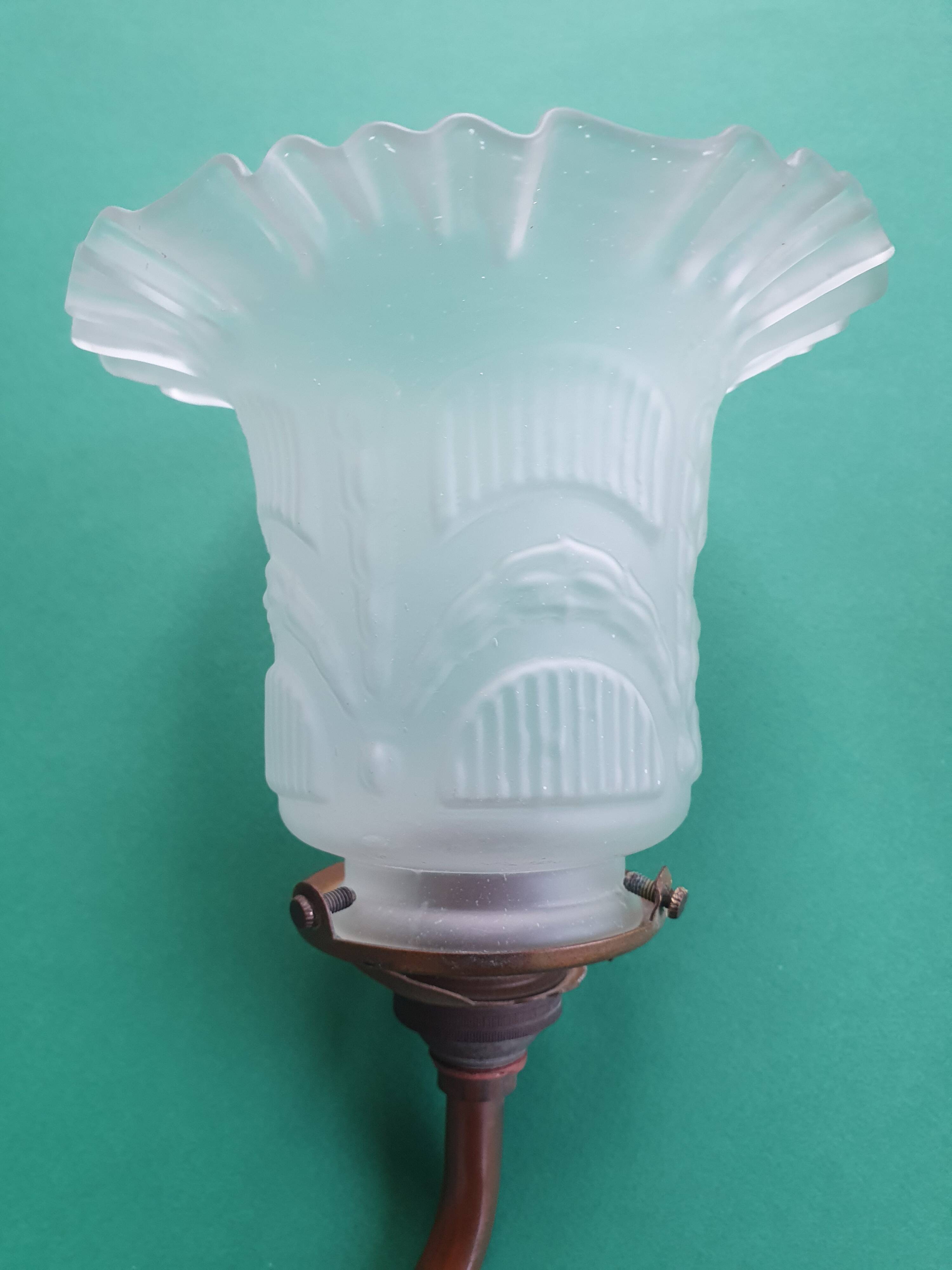 Pair of antique 1930s art deco wall lights