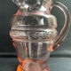 Service for 4 people - Art Deco - Glass or 1/2 pink crystal blown and cut