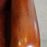 wing chair made of sheep leather
