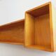 Vintage wooden corner wall shelf from the 60s 70s.