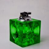 Green ice lighter by Antonio Imperatore, murano glass, Italy, 1970
