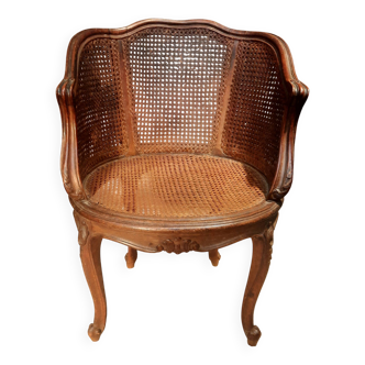 Louis XV style caned office chair