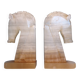 Pair of onyx horse bookends