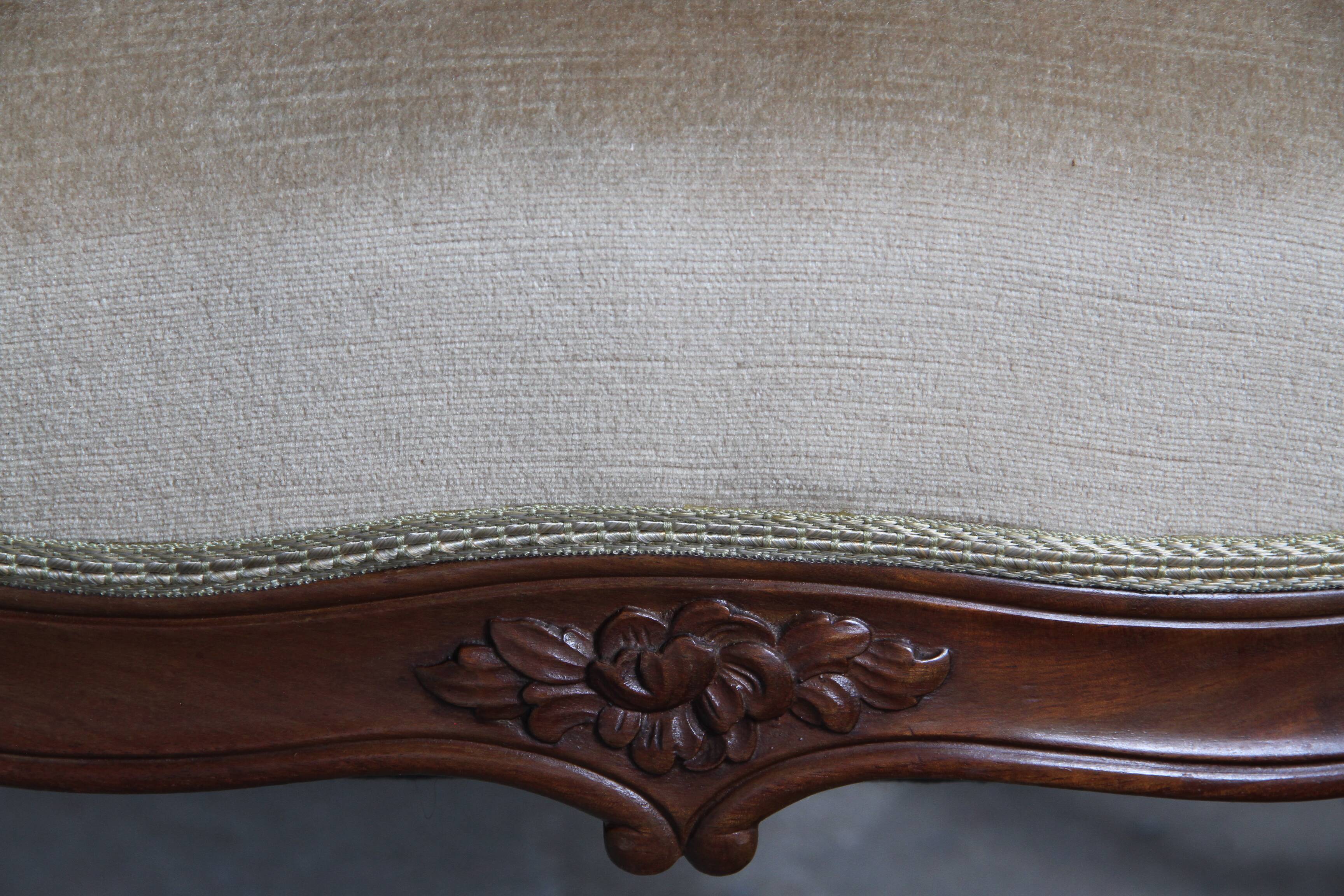Pair of Vintage Danish Antique 18th century Lounge Chair, style of Louis XV