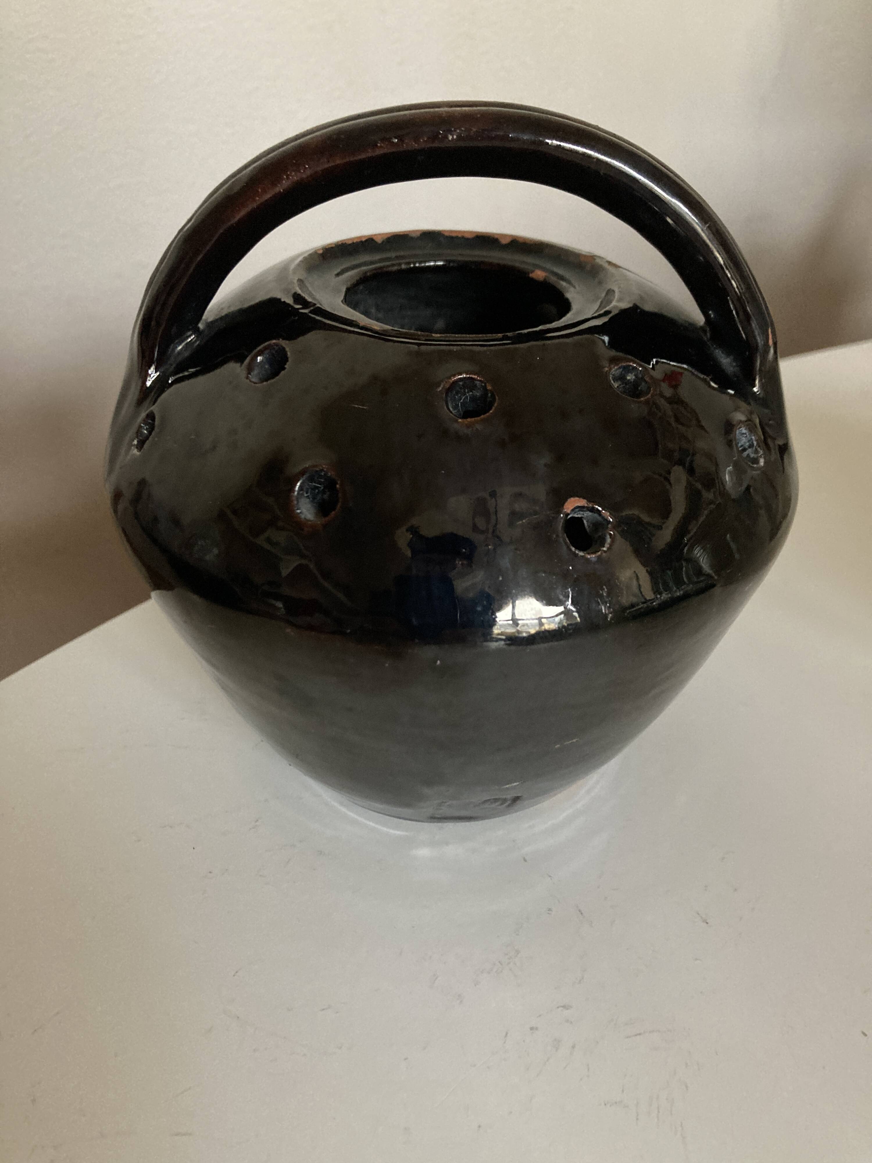 Flower vase in glazed earthenware from Biot 1950