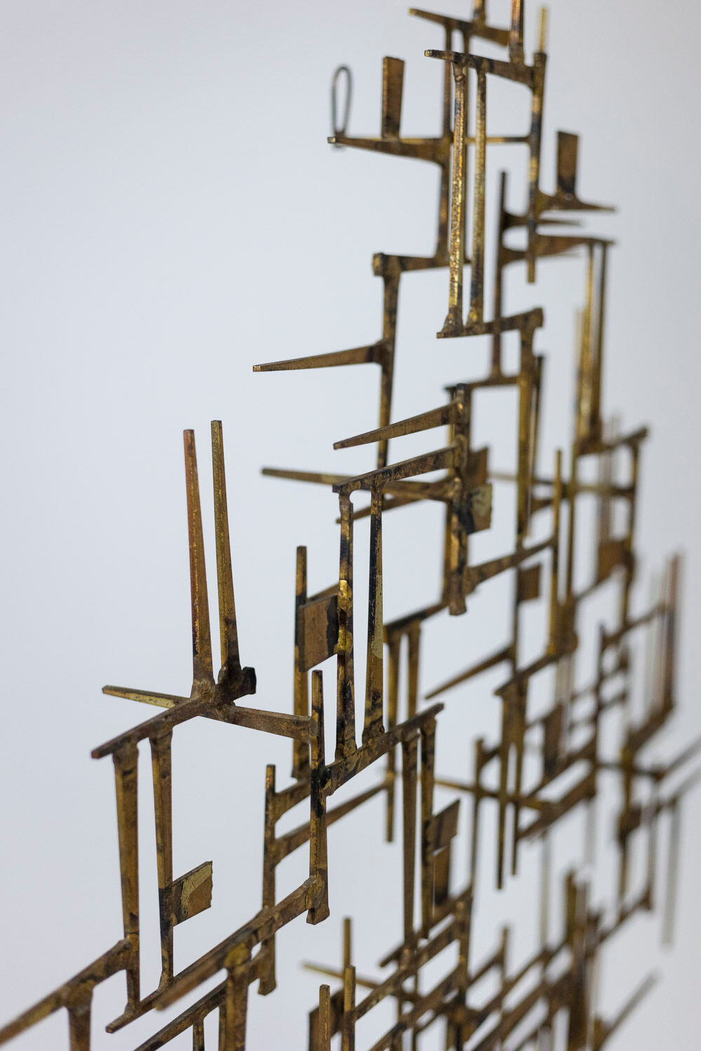 Sculpture en fer doré, William Bowie, année 1968