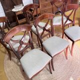 Set of 6 cherry wood chairs