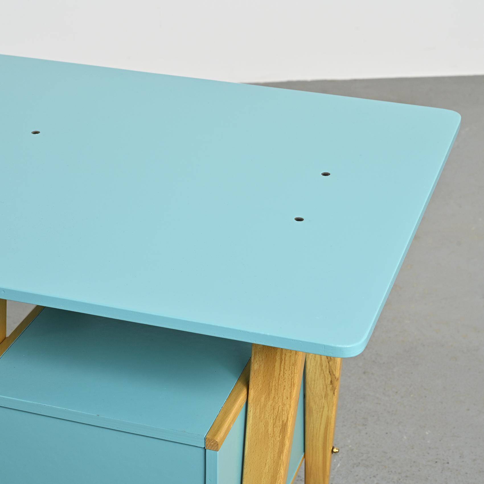 Ensemble bureau et chaise par André Sornay, Sornay Meubles Lyon 1955