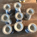 8 mazagrans in glazed stoneware 70s