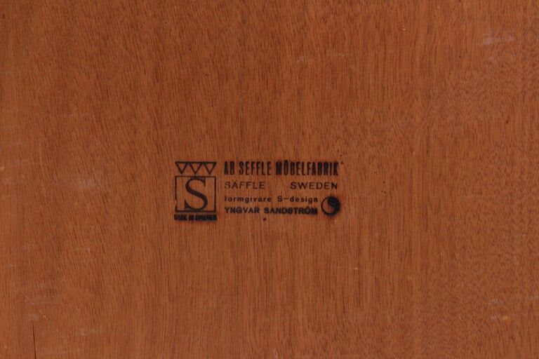 Yngvar Sandstrom rosewood table Seffle Màbelfabrik 1950s