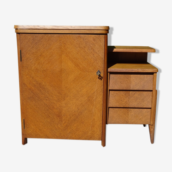 Buffet commode asymétrique en chêne