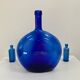 Carafe / vase / lady-jeanne in cobalt blue glass