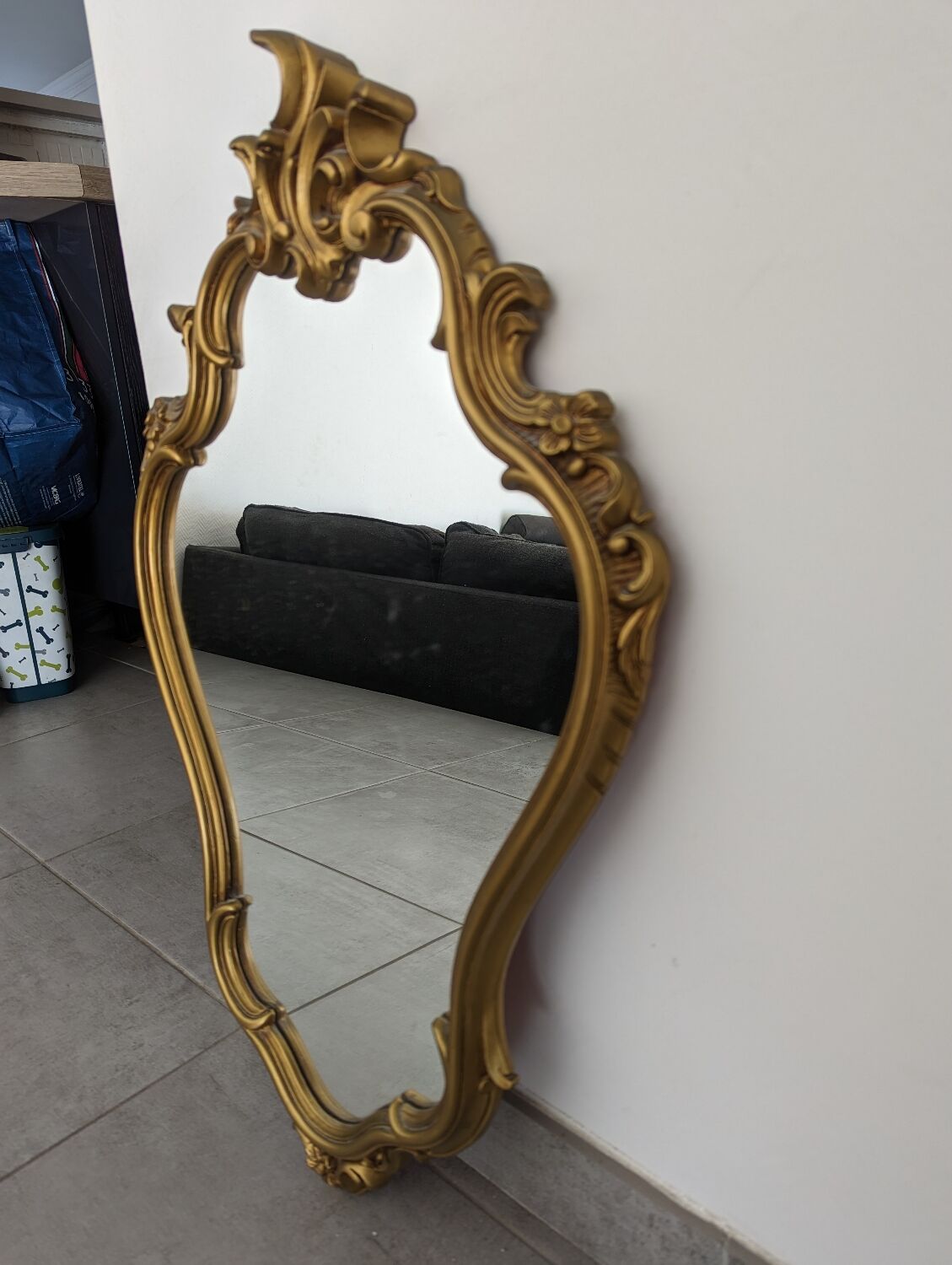 Louis XV style wooden mirror