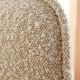 Vintage grey and white boucle armchair, Scandinavian design.