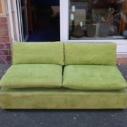 Superb vintage 70s two-seater retro space age sofa
