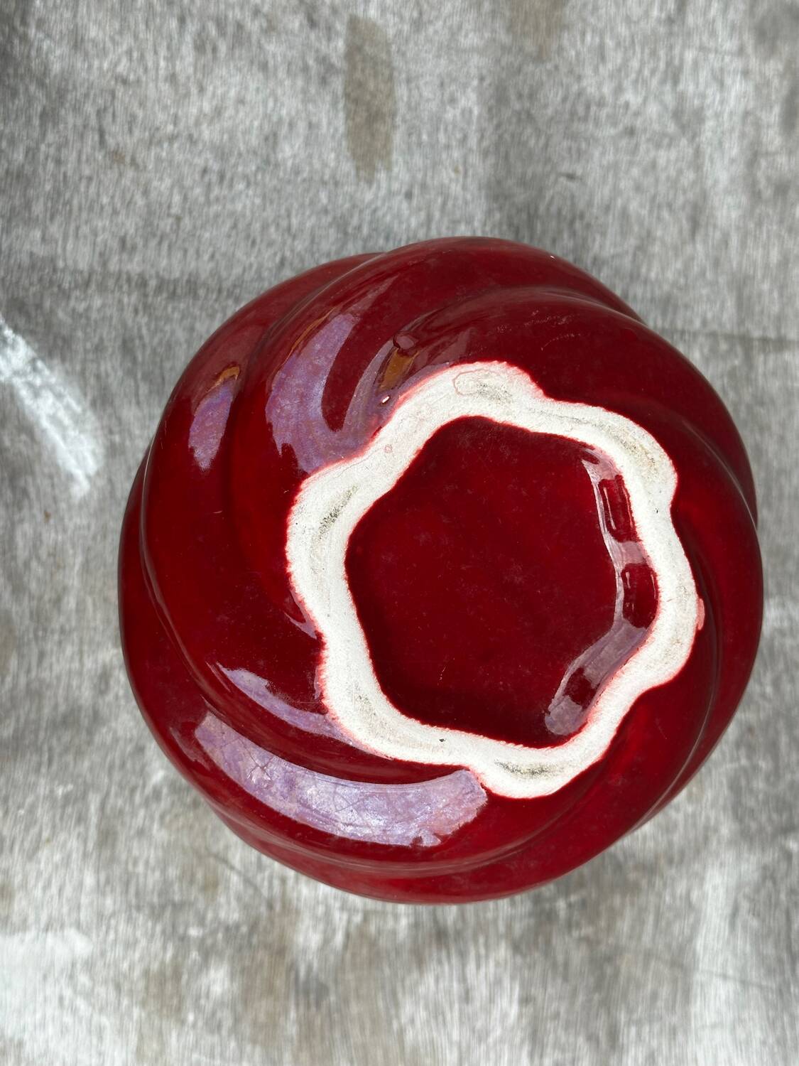 Twisted Vase Vallauris Bordeaux 1950s