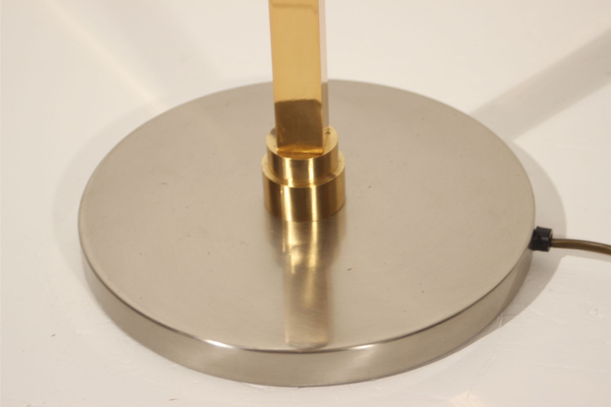 Chromium post-modernist lamppost - brass 1970s