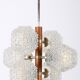 Temde chandelier with frosted glass elements, 1960s