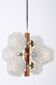 Temde chandelier with frosted glass elements, 1960s