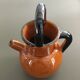 Glazed amber jug