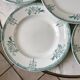Set of 6 flat plates terre de fer saint-amand xixth