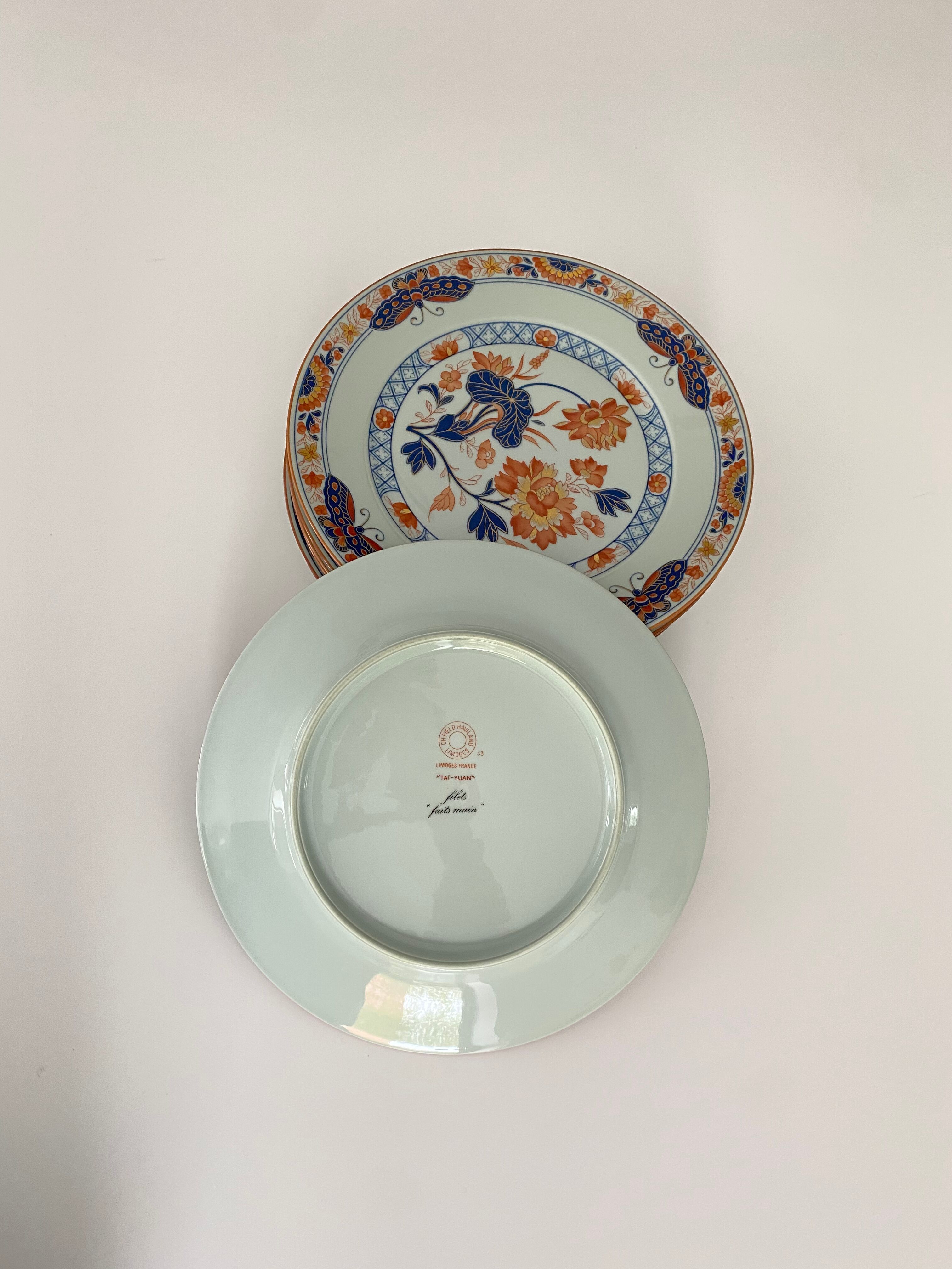 Lot of 6 plates Haviland Limoges Tai Yuan
