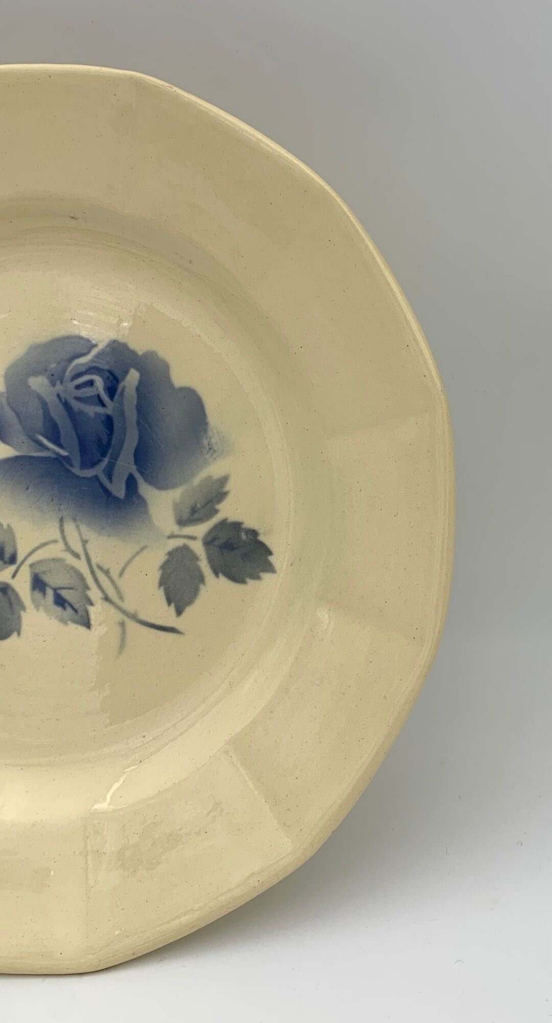 8 assiettes à dessert vintage faïence terre de fer Digoin, années 1940