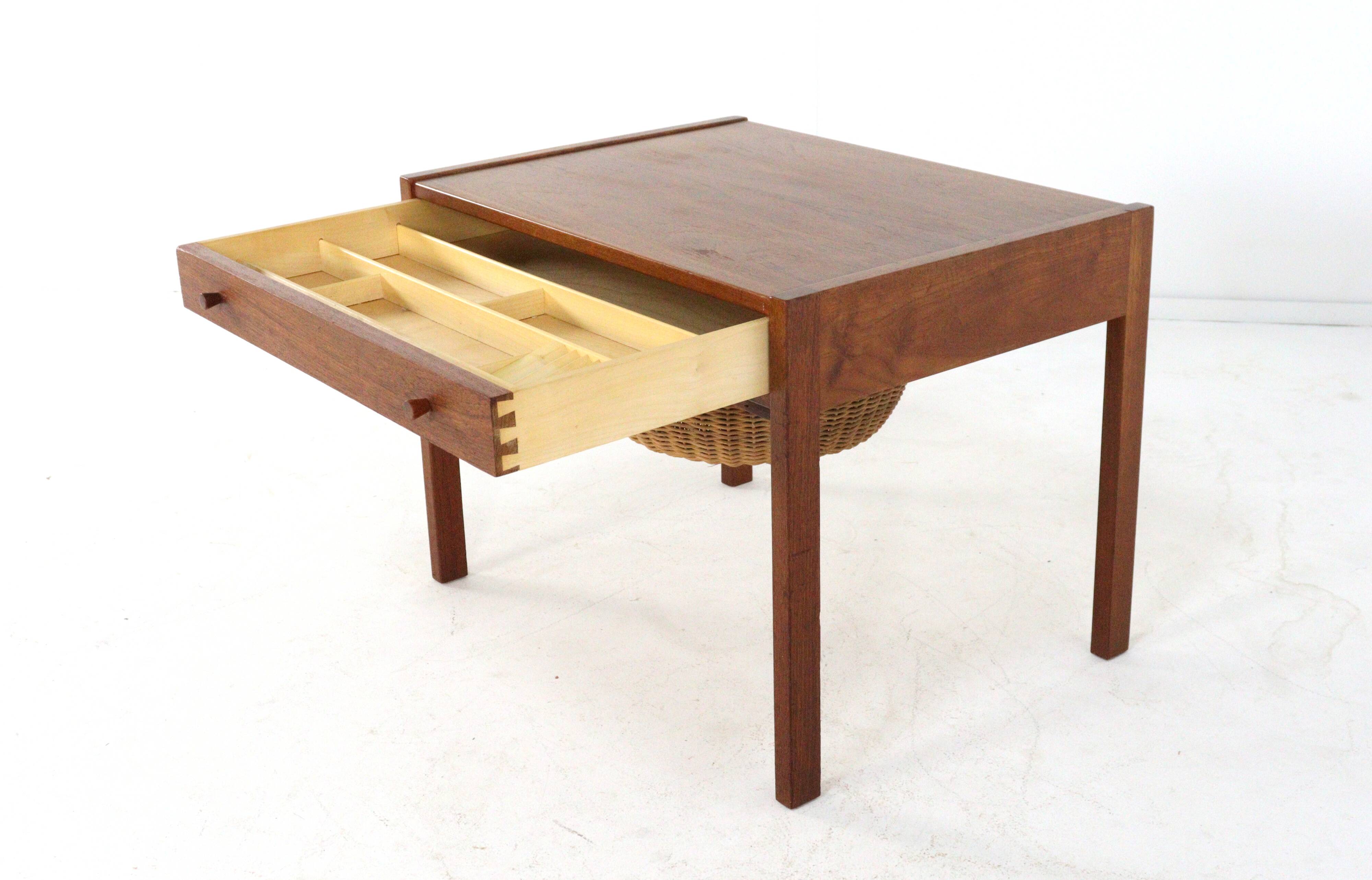 Danish sewing box / side table