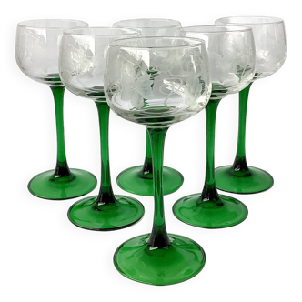 Chiseled French Roemer Alsace glasses - Bistro white wine glasses