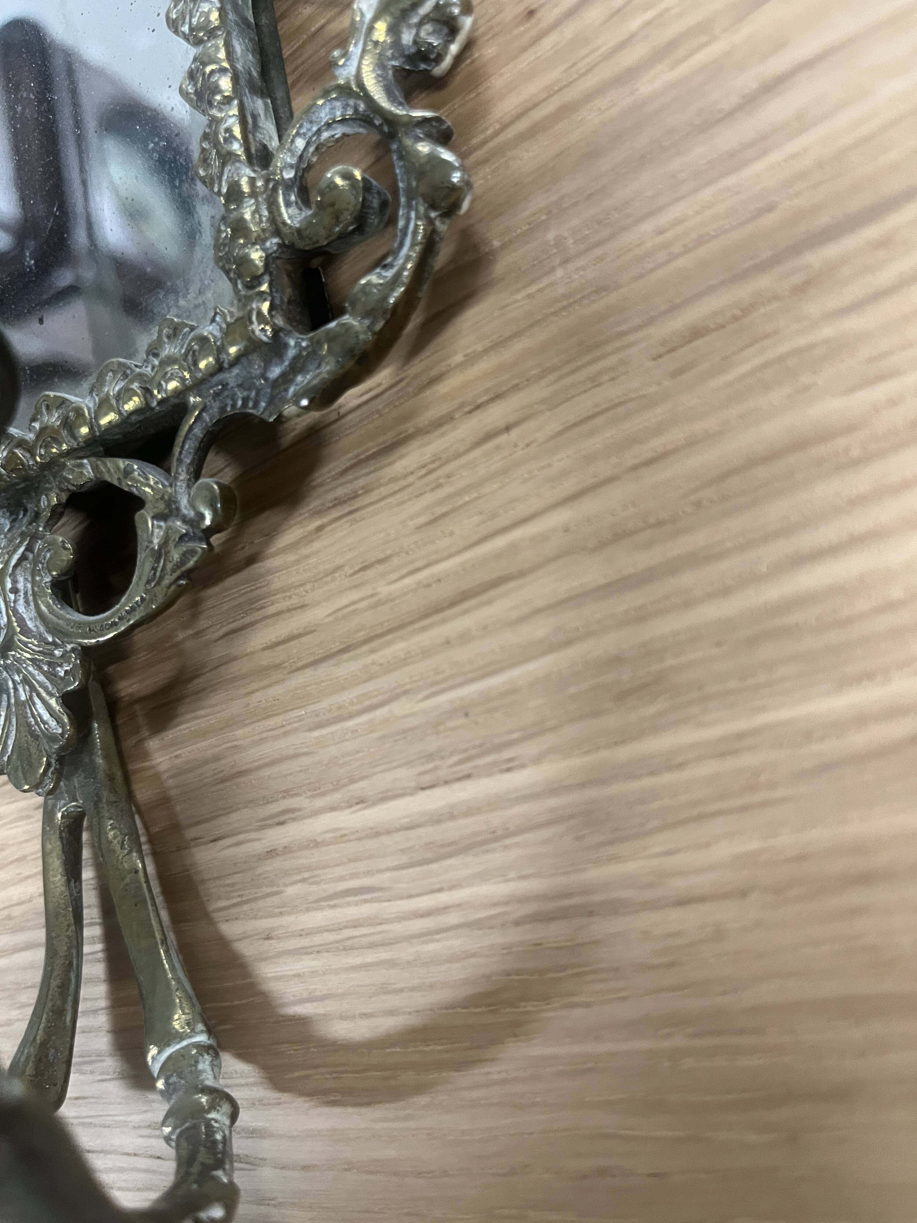 Napoleon III wall mirror with 2 bronze holders