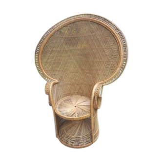 Emmanuelle armchair in rattan years 50