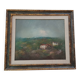 Oil canvas dwellings hill montferrat (piedmont italy) b. marino 1971