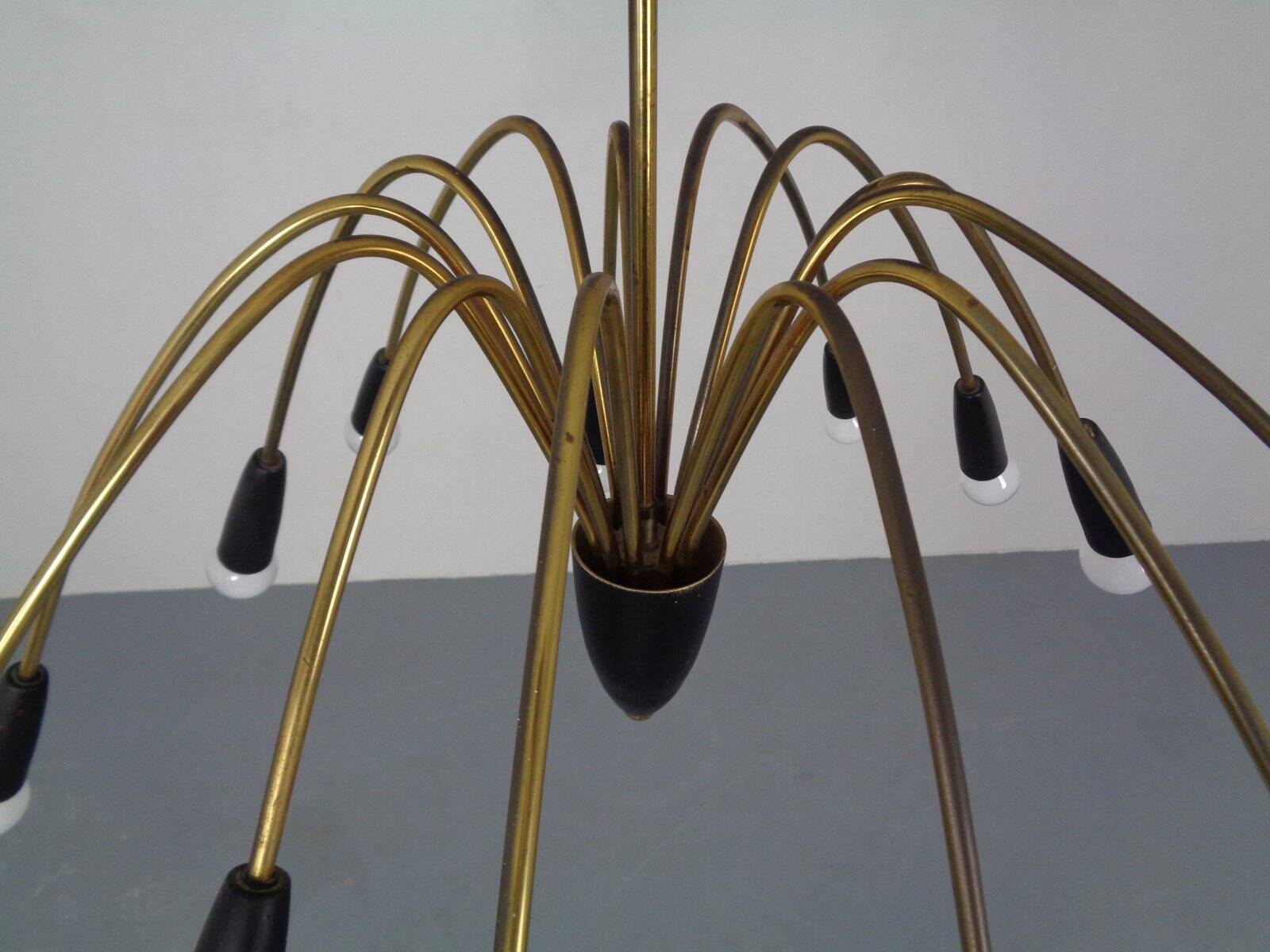 Large Italian Spider Ceiling Lamp, 1950s