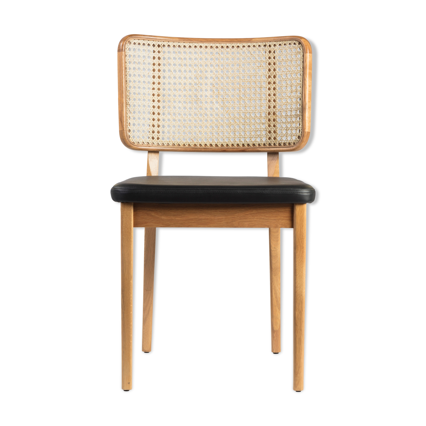 Black light wood canning chair without armrests Red Edition