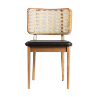 Black light wood canning chair without armrests Red Edition