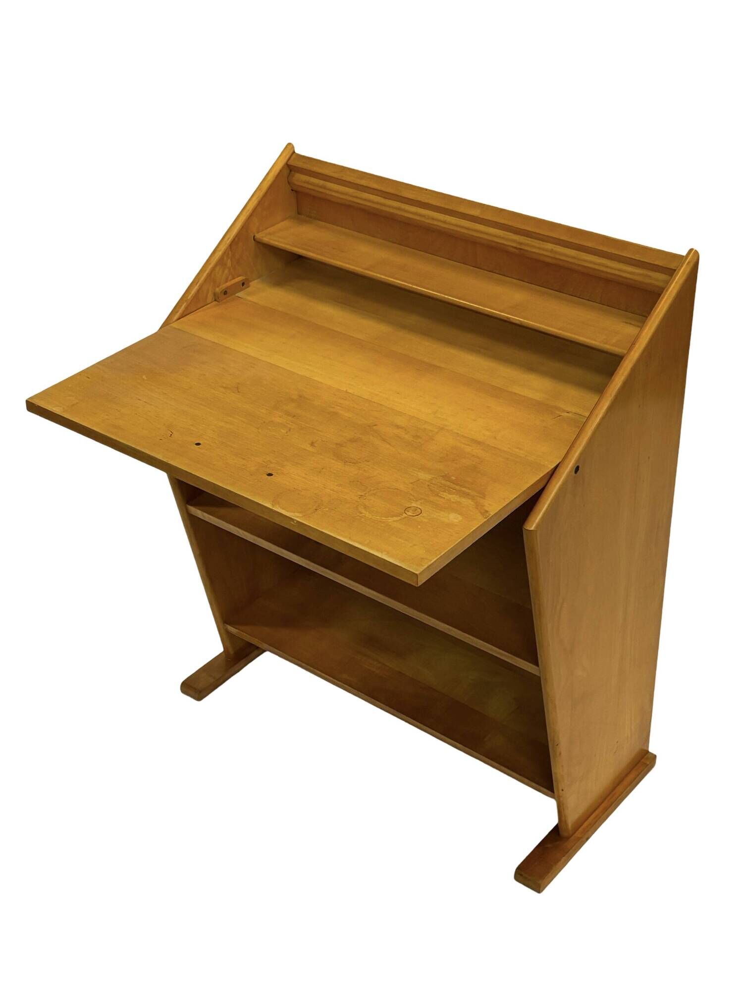 Vintage Oak Secretary Desk by Cor Alons for Den Boer Gouda