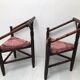 Pair of antique English triangular armchairs 1900s