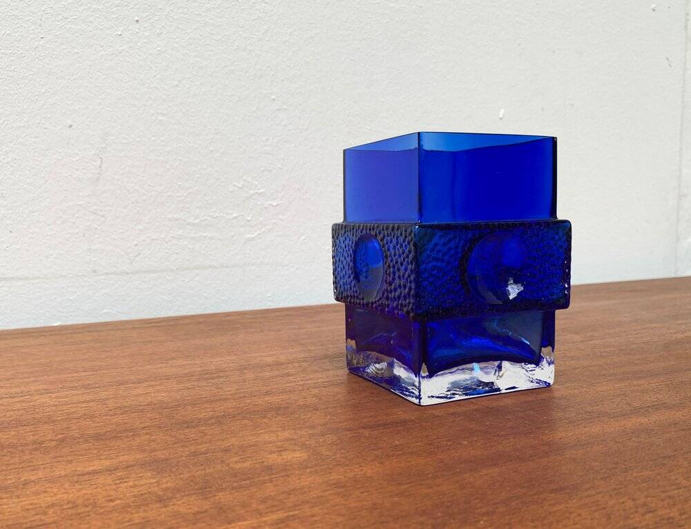 Space Age Glass Block Vase, 1960s