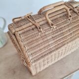 Old rattan trunk