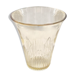 vase en verre jaune Art déco